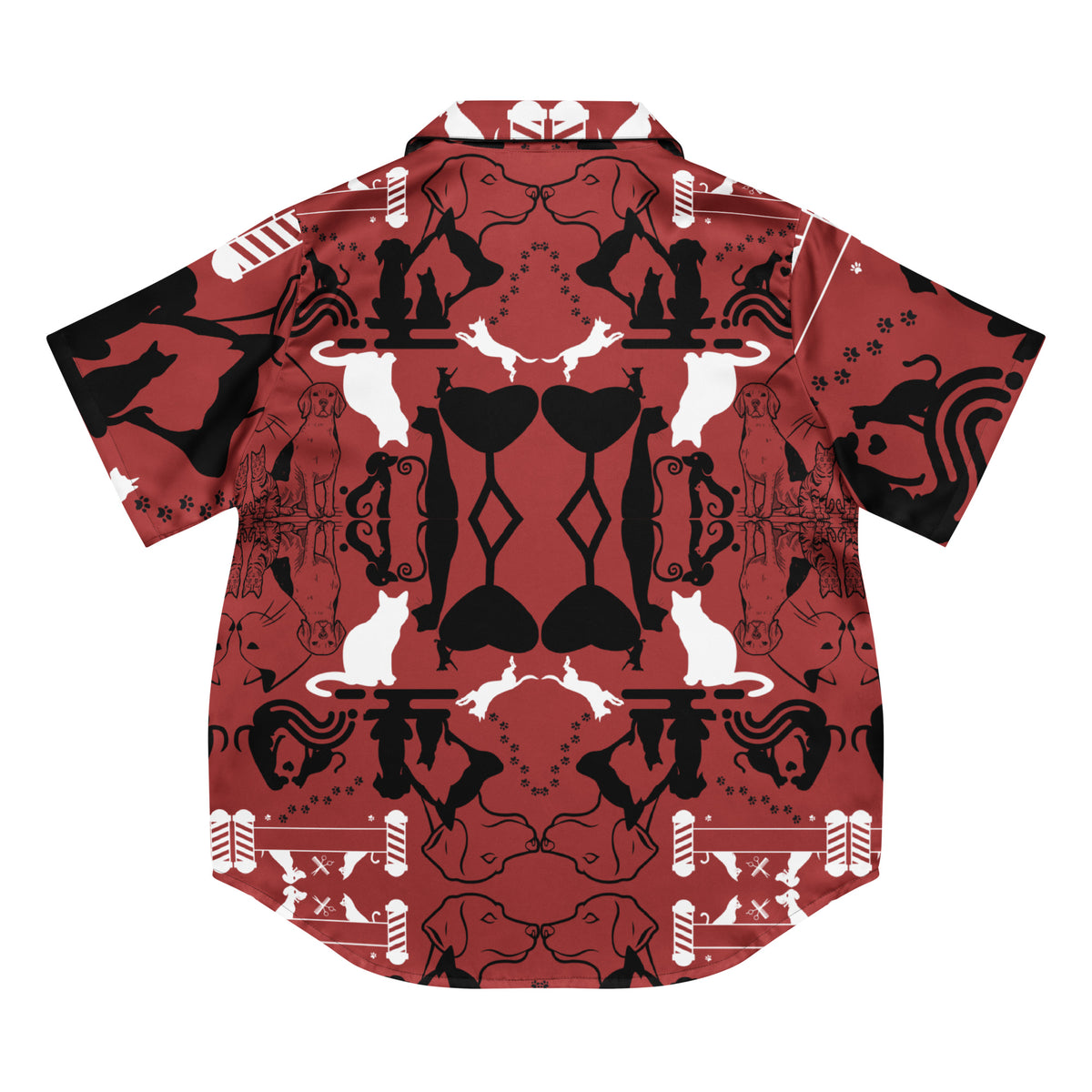 Artistic Pet Silhouette Pajama Top – Gift for Animal Lovers - - Short Sleeve Top