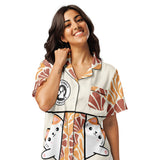 You, Me & The Cat Pajama Top – A Cozy Gift for Her - - Short Sleeve Top