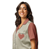 Romantic Heart Pajama Top – Gift for Your Special One - - Short Sleeve Top