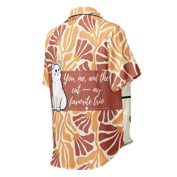 You, Me & The Cat Pajama Top – A Cozy Gift for Her - - Short Sleeve Top