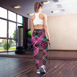 Futuristic Flow - Vibrant Workout Gear - - Leggings