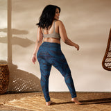 Mystical Waves - Serene Blues for Mindful Moves - - Leggings