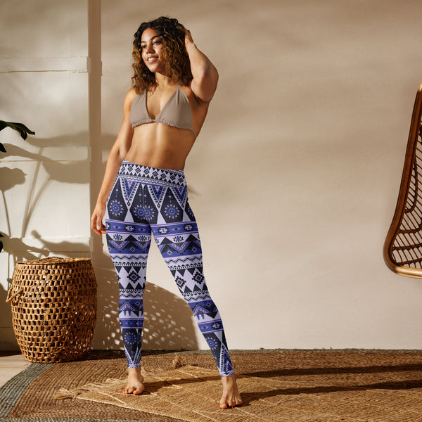 Unlock Serenity - Geometric Yoga Leggings for Mindful Moments - - Legging