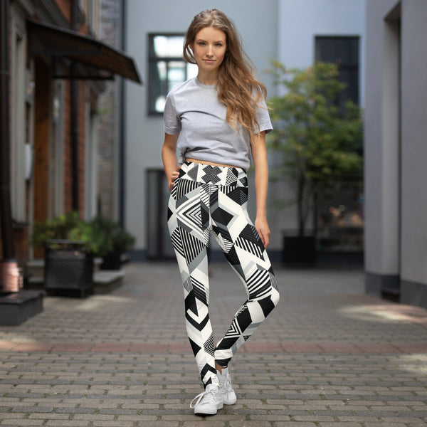 Infinite Illusions - Monochrome Yoga Pants - XL - Leggings