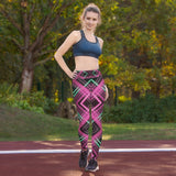 Futuristic Flow - Vibrant Workout Gear - XL - Leggings