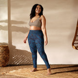 Mystical Waves - Serene Blues for Mindful Moves - - Leggings