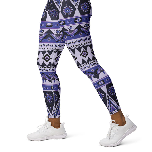 Unlock Serenity - Geometric Yoga Leggings for Mindful Moments - - Legging