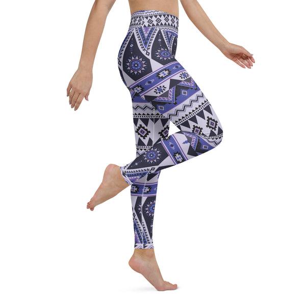 Unlock Serenity - Geometric Yoga Leggings for Mindful Moments - - Legging