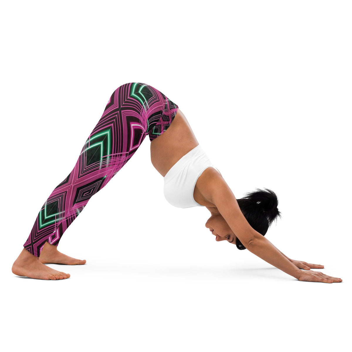 Futuristic Flow - Vibrant Workout Gear - - Leggings