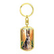 Dog Tag with Swivel Keychain (Gold) / No