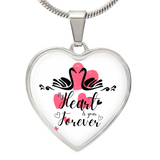Forever Yours – Graphic Heart Necklace Gift - Luxury Necklace (Silver) - Necklaces