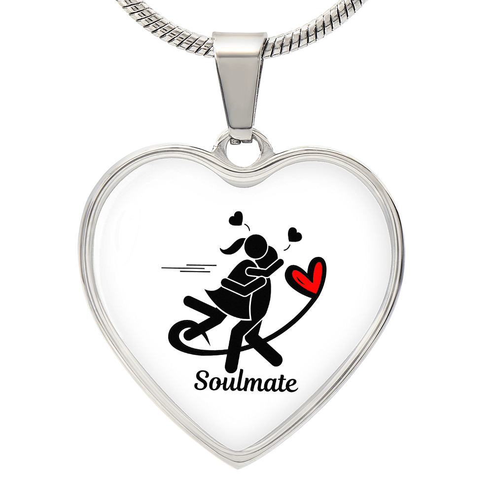 Soulmate Heart Necklace – Gift for Your Person - Luxury Necklace (Silver) - Necklaces