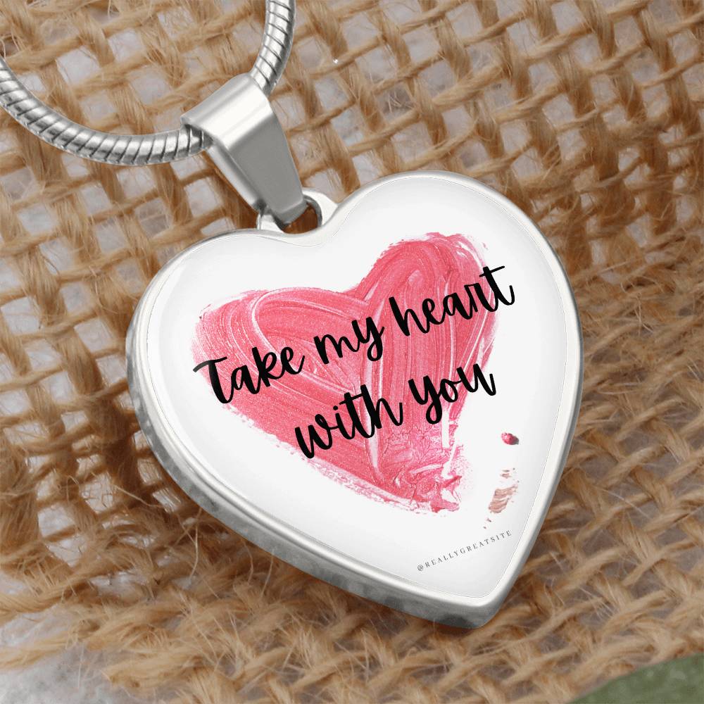 Painted Heart Necklace – For the One You Love - - Necklaces