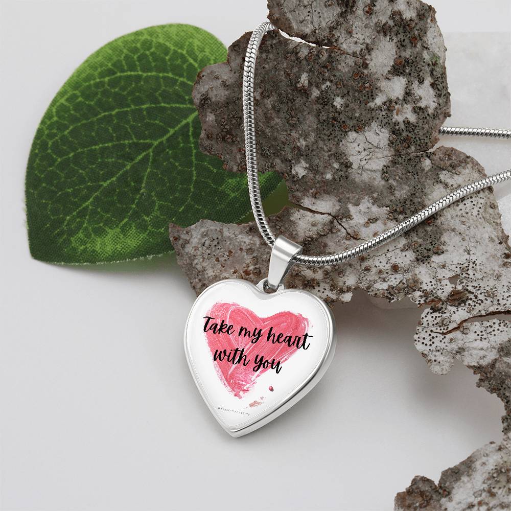 Painted Heart Necklace – For the One You Love - - Necklaces