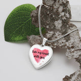 Painted Heart Necklace – For the One You Love - - Necklaces