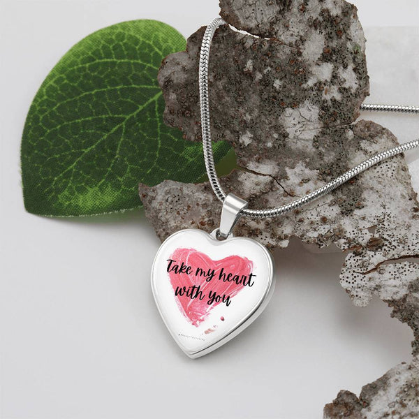 Painted Heart Necklace – For the One You Love - - Necklaces