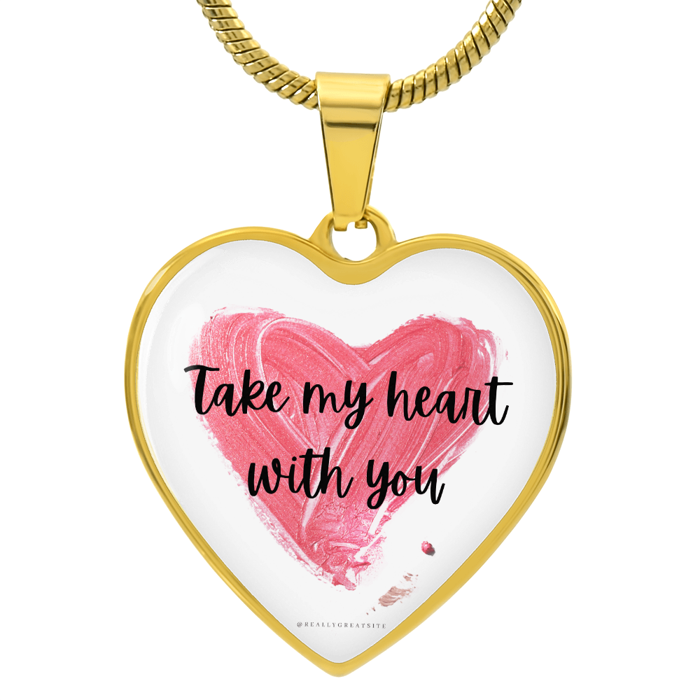 Painted Heart Necklace – For the One You Love - Luxury Necklace (Gold) - Necklaces