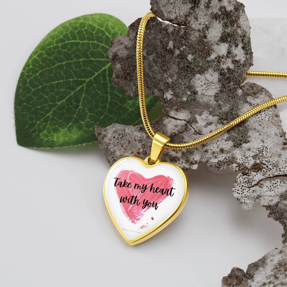 Painted Heart Necklace – For the One You Love - - Necklaces