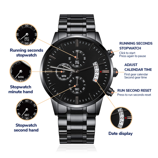 Thanks, Dad – Engraved Chronograph Gift - - Watches