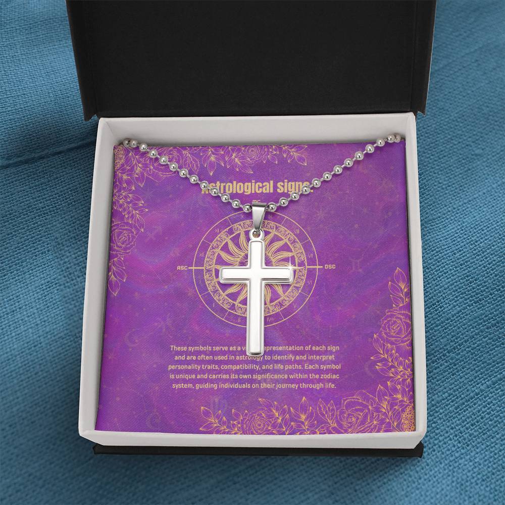 Faith Meets Fate – Celestial Cross Necklace for Believers - - Necklaces