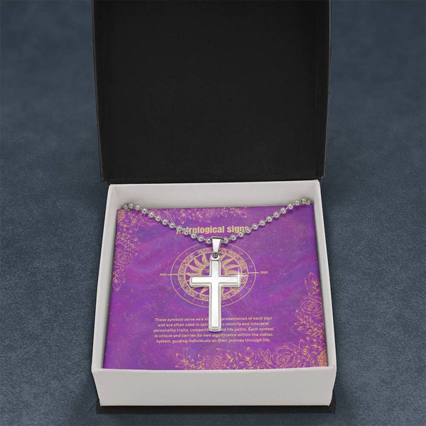 Faith Meets Fate – Celestial Cross Necklace for Believers - - Necklaces