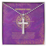 Faith Meets Fate – Celestial Cross Necklace for Believers - Two Tone Box - Necklaces