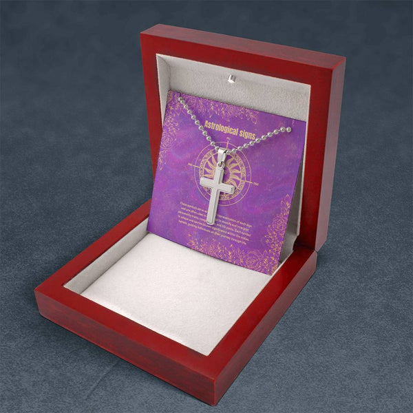 Faith Meets Fate – Celestial Cross Necklace for Believers - - Necklaces