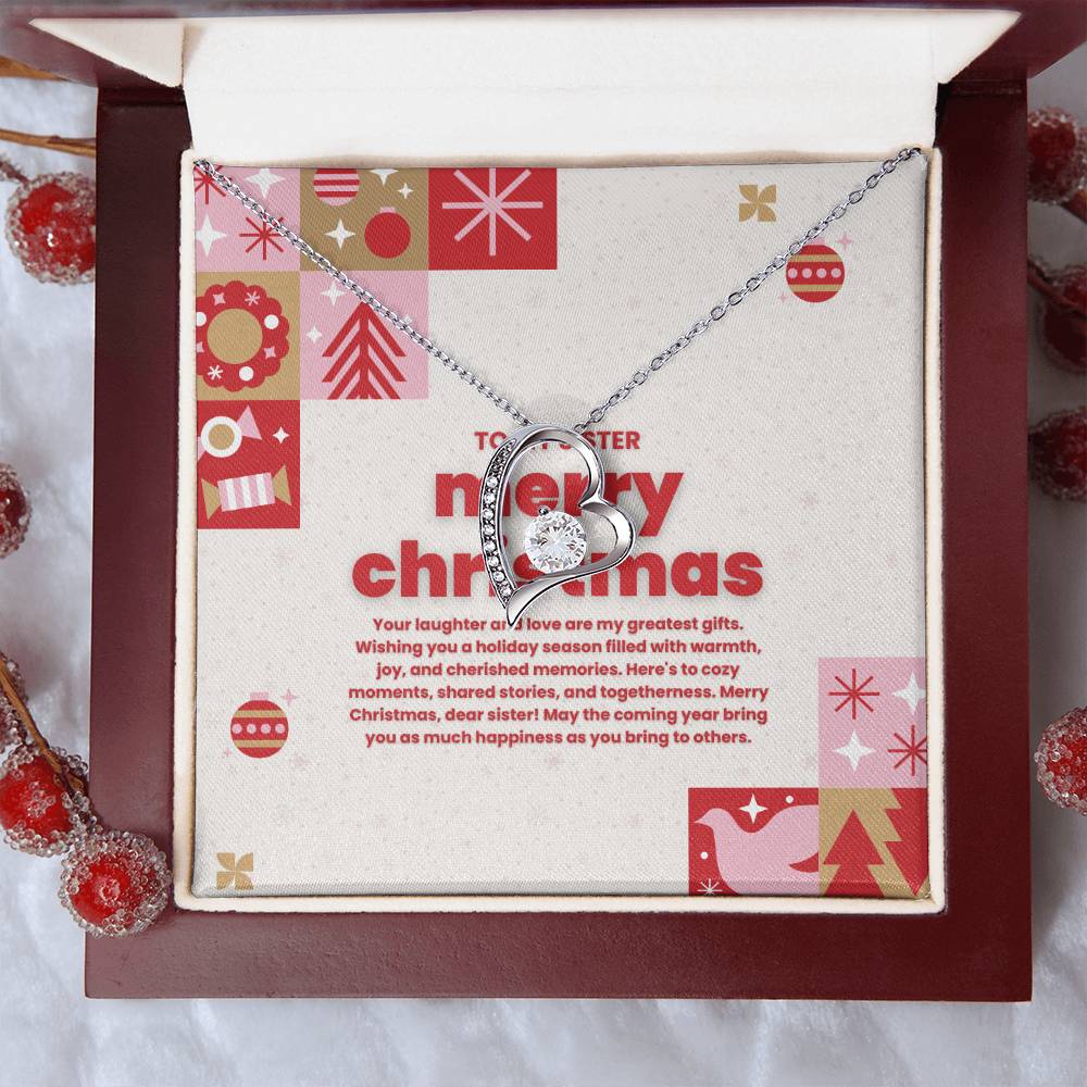 Christmas Necklace Gift for Sister – Sisterly Sparkles Set - 18k Yellow Gold Finish Luxury Box - Necklaces