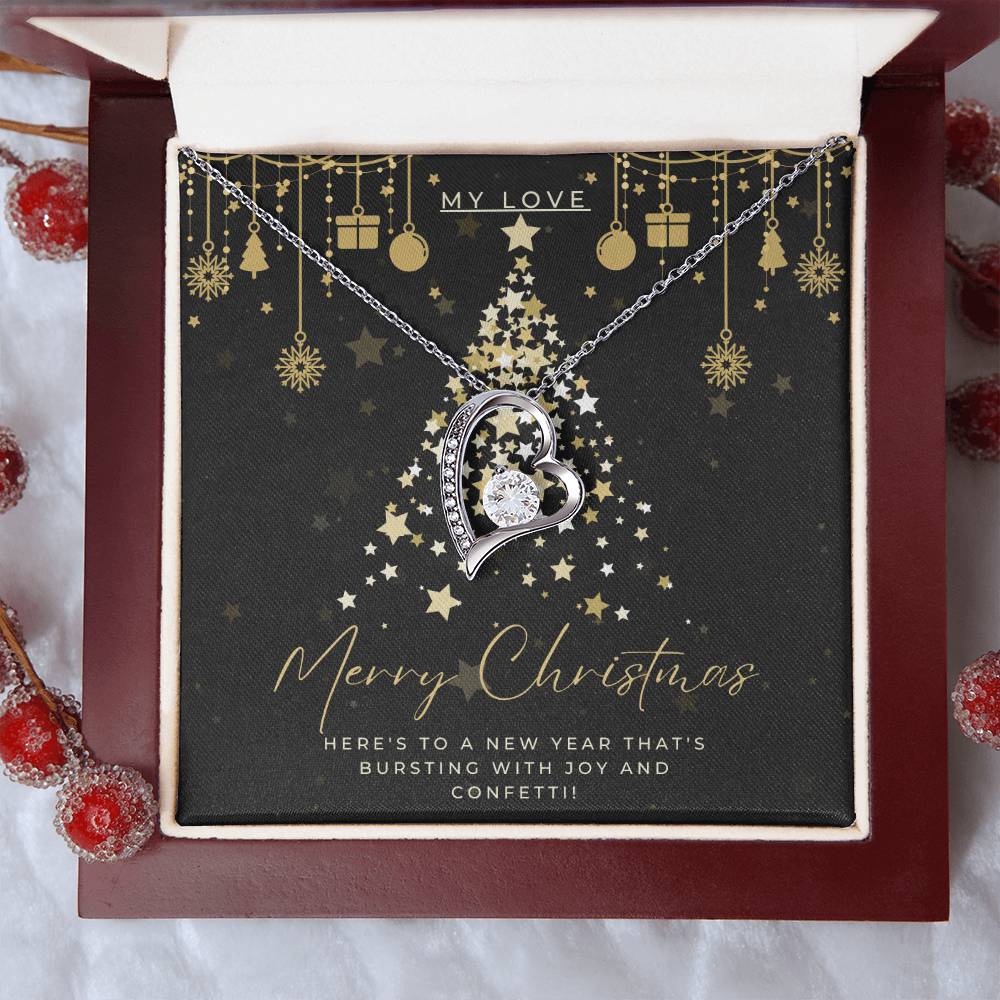 Golden Wishes - A Christmas Card for Someone Special - 18k Yellow Gold Finish Luxury Box - Necklaces