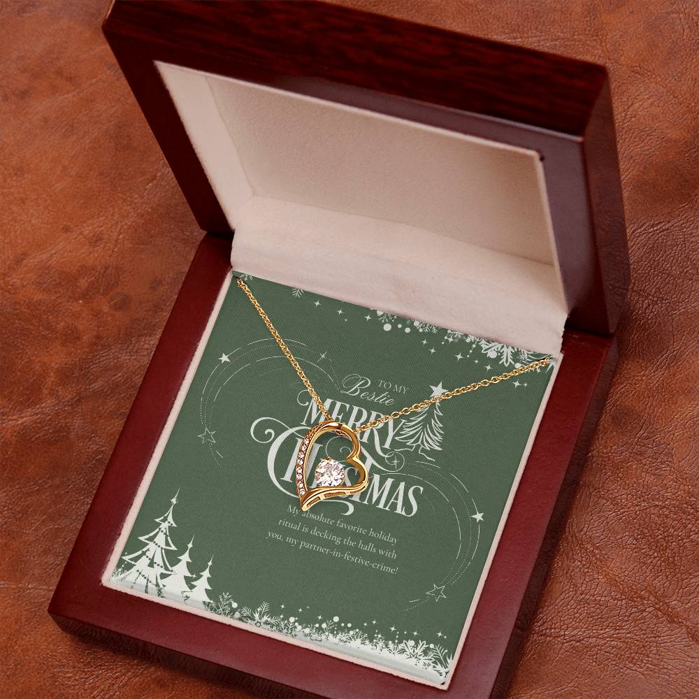 Festive Love – Forever Necklace for Bestie - 18k Yellow Gold Finish Luxury Box - Necklaces