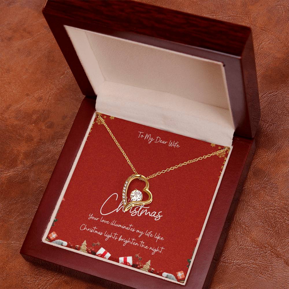 To My Wife – Forever Love Christmas Necklace - - Necklaces