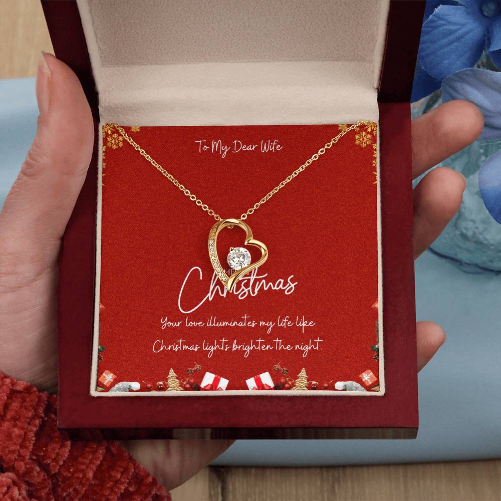 To My Wife – Forever Love Christmas Necklace - - Necklaces