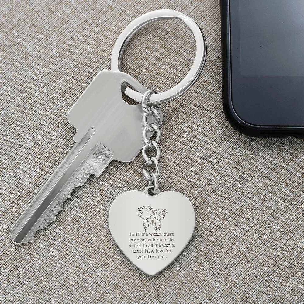 Forever Yours - Customizable Heart Keychain - - Keychains