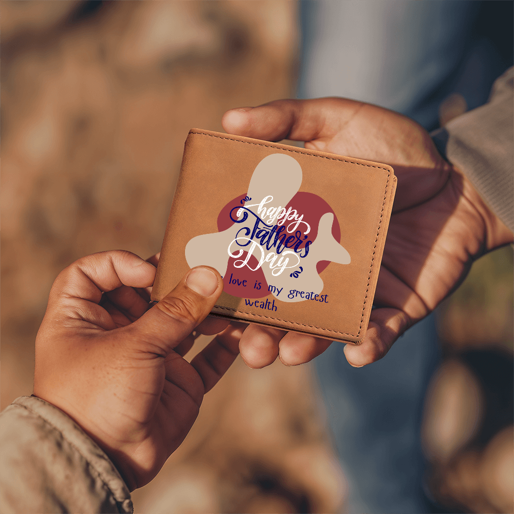 Love-Rich Dad – Graphic Leather Wallet - - Wallets