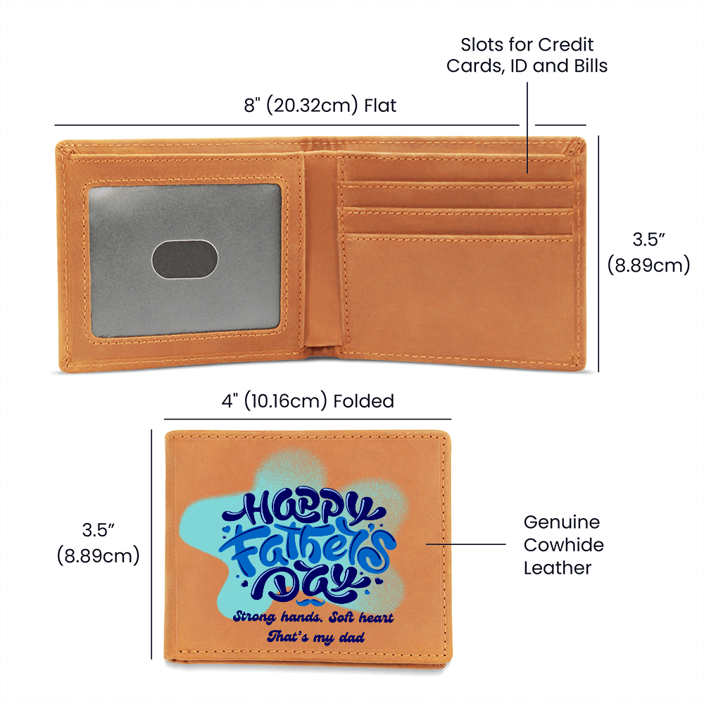 Bold Love for Dad – Graphic Leather Wallet - - Wallets