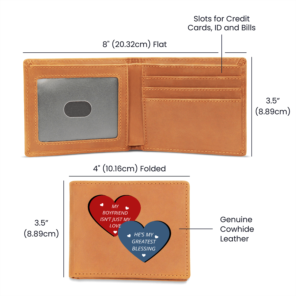 Red & Blue Hearts Boyfriend Wallet – Cherish the Bond - - Wallet