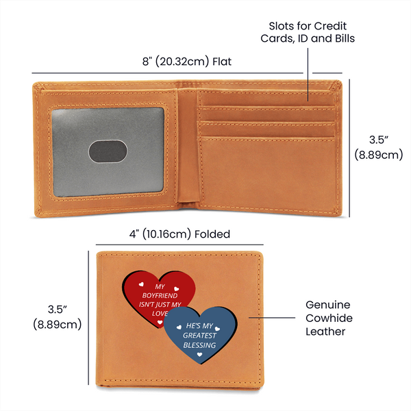 Red & Blue Hearts Boyfriend Wallet – Cherish the Bond - - Wallet
