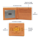 Timeless Gift for Dad – Graphic Leather Wallet - - Wallets
