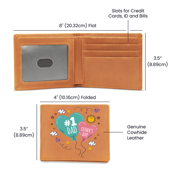 #1 Dad Gift – Graphic Leather Wallet - - Wallets