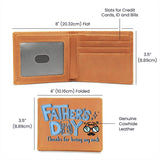 Thanks, Dad – Blue Graphic Leather Wallet - - Wallets