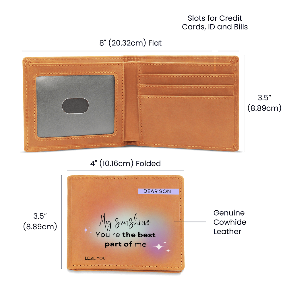 Dear Son - Heartfelt Tribute Wallet - - Wallets