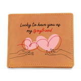 Pink Hearts Boyfriend Wallet – Cherish Every Moment - Leather Wallet - Wallet