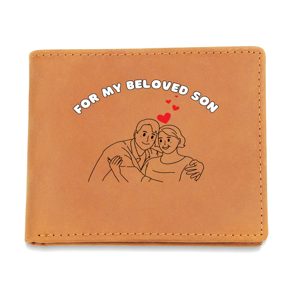 Beloved Son - Parental Embrace Wallet - Leather Wallet - Wallets