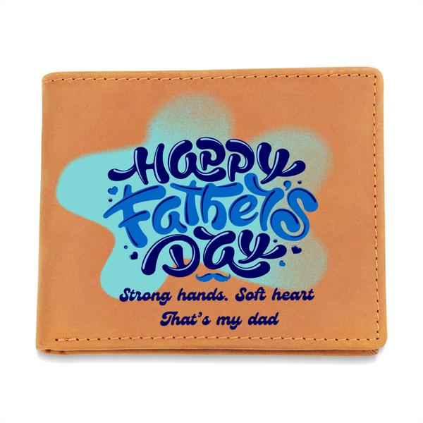 Bold Love for Dad – Graphic Leather Wallet - Leather Wallet - Wallets