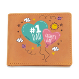#1 Dad Gift – Graphic Leather Wallet - Leather Wallet - Wallets