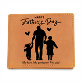 Classic Dad Look – Graphic Leather Wallet - Leather Wallet - Wallets