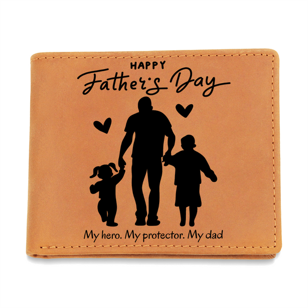 Classic Dad Look – Graphic Leather Wallet - Leather Wallet - Wallets