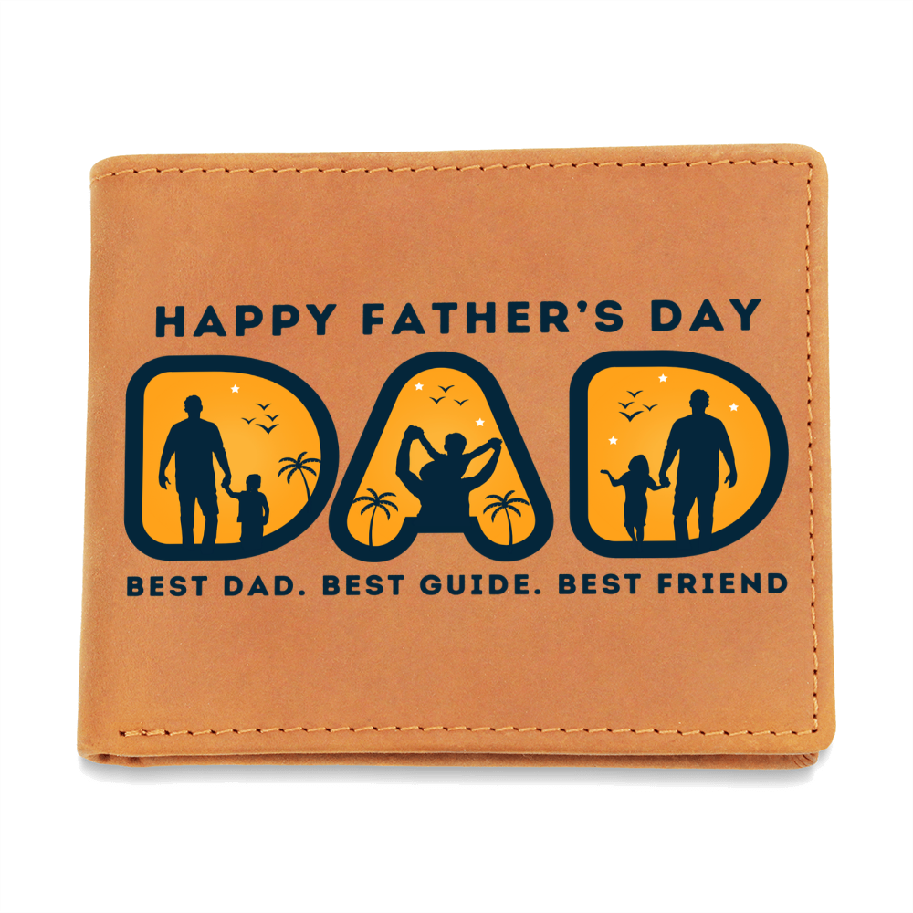 Sunset Walks with Dad – Leather Wallet - Leather Wallet - Wallets