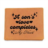 Son's Love - Heartfelt Parent Wallet - Leather Wallet - Wallets