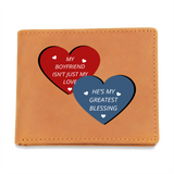 Red & Blue Hearts Boyfriend Wallet – Cherish the Bond - Leather Wallet - Wallet
